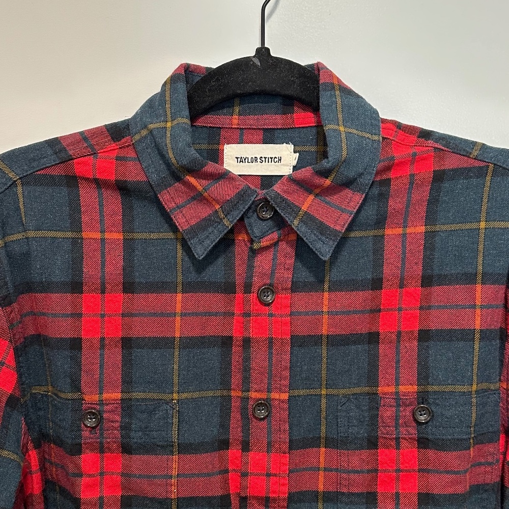 Taylor Stitch: Utility Shirt in Brushed Red Plaid (M, sie 40) LIKE-NEW